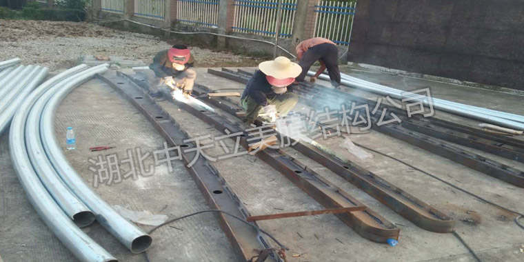 膜結構車棚施工圖